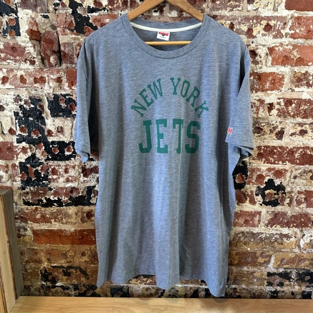 Homage New York Jets Football NFL T Shirt Mens 3XL Short Sleeve Gray Logo Tee